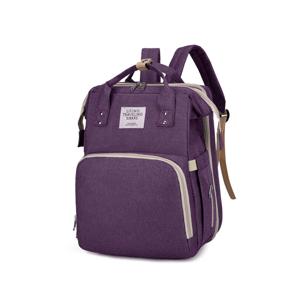 Waterproof 3 in 1 Baby Diaper Bag Backpack with Bassinet Changing Station Travel 24Hr Smart